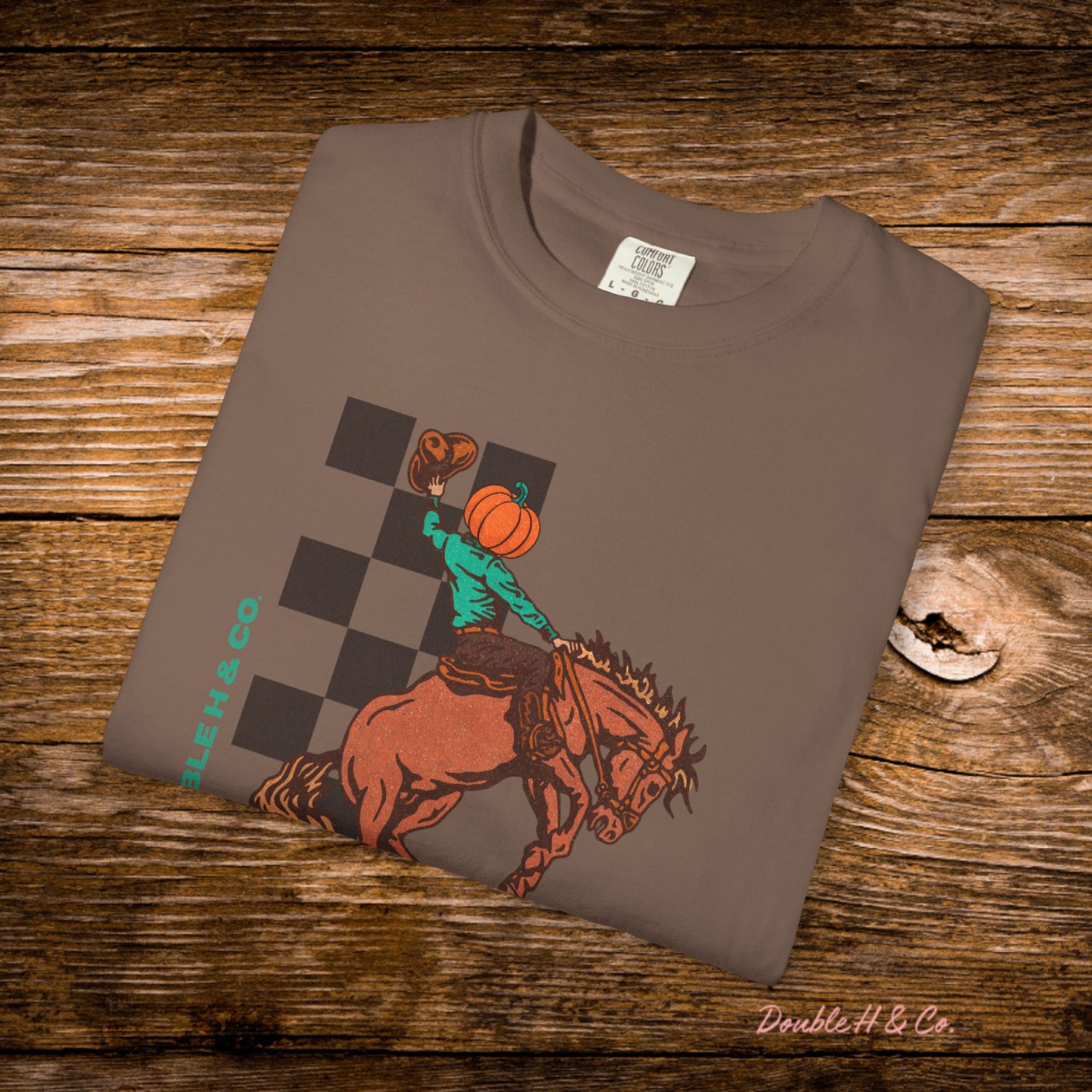 Pumpkin Bucking Horse Tee