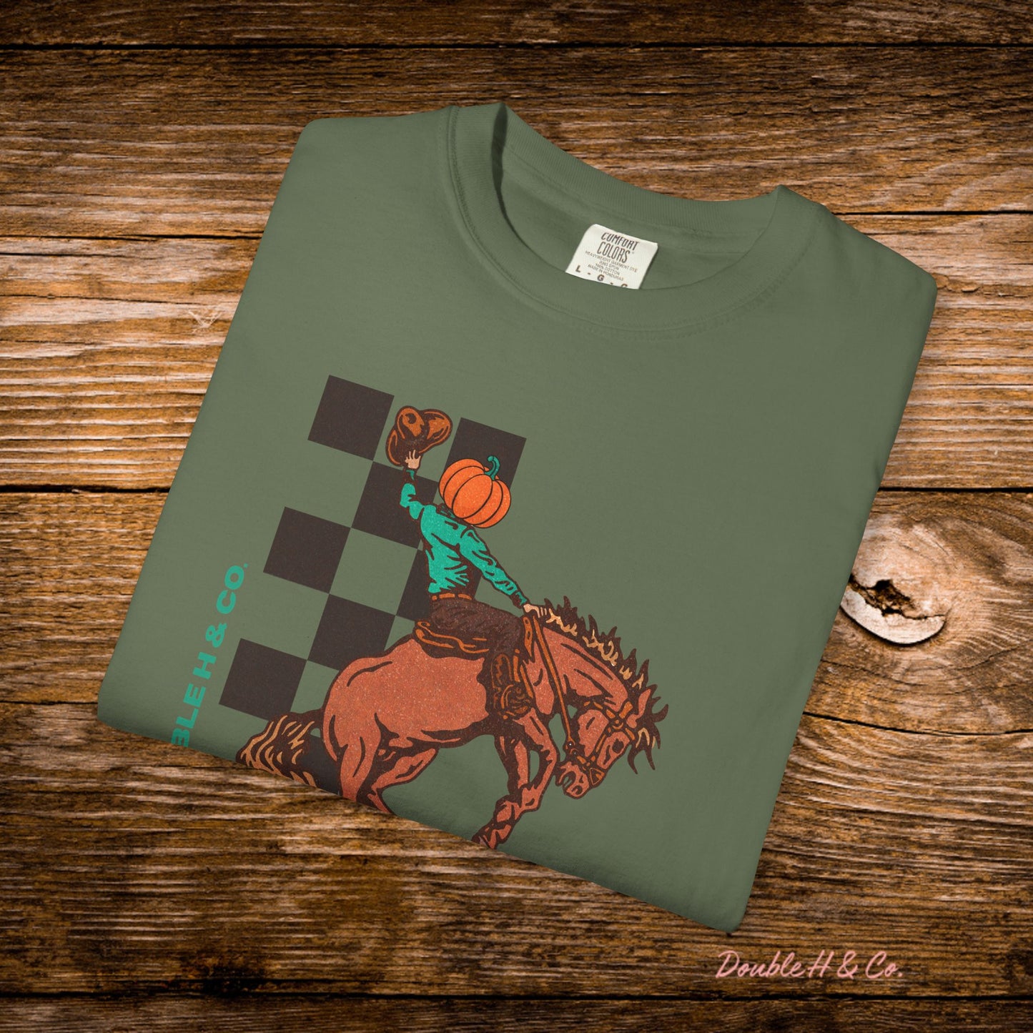 Pumpkin Bucking Horse Tee