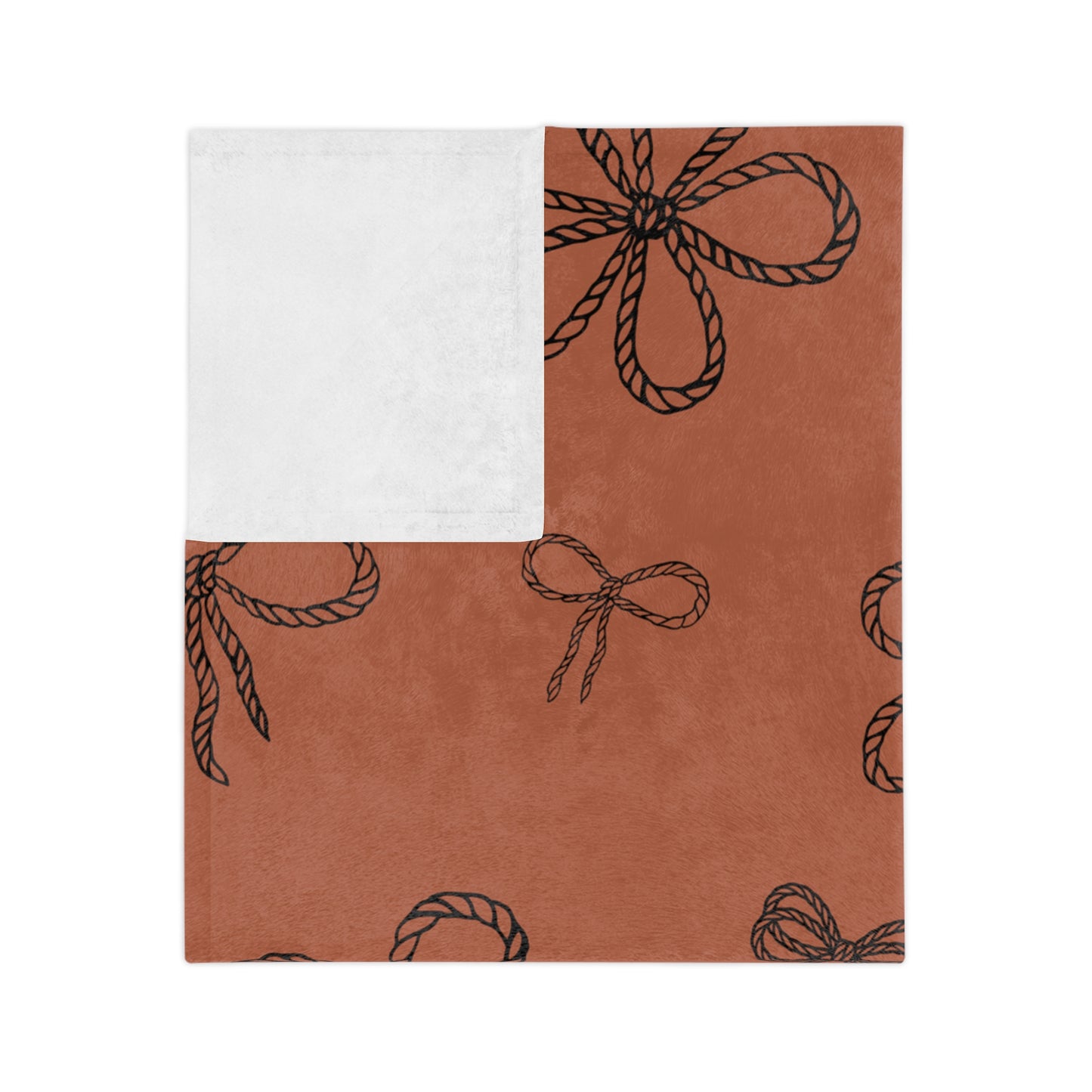 Rope Flowers & Bows Throw Blanket