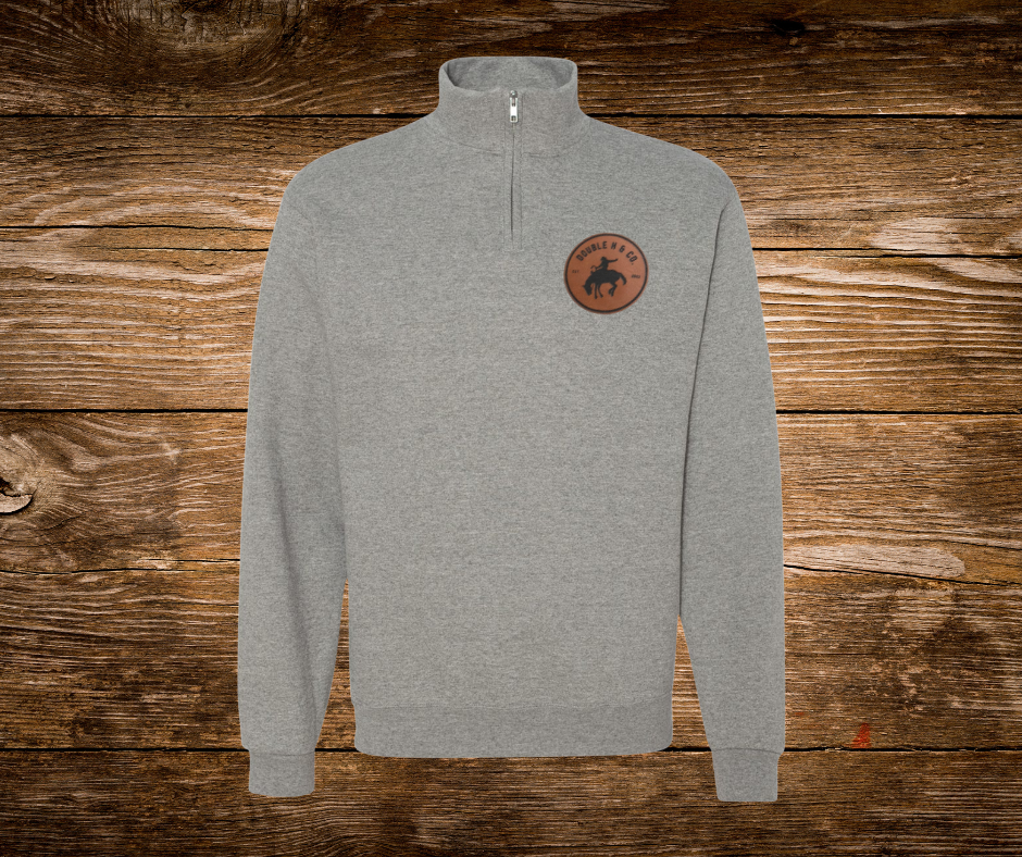 Leather Patch Quarter Zip