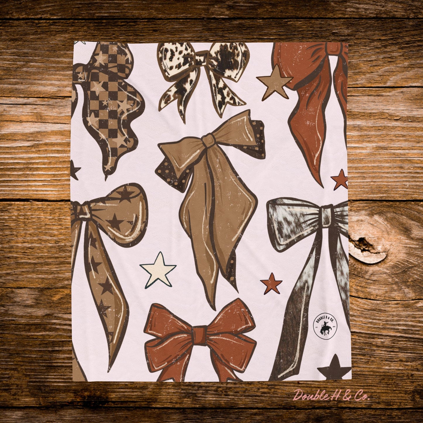 Western Bows Throw Blanket