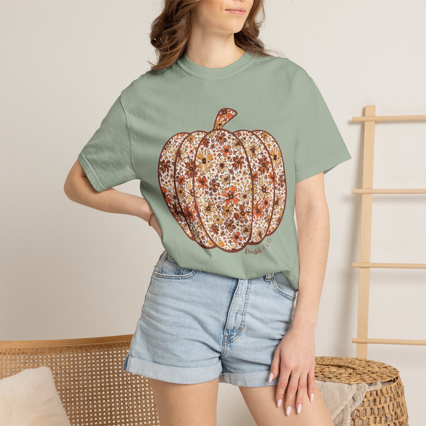 Floral Pumpkin Tee