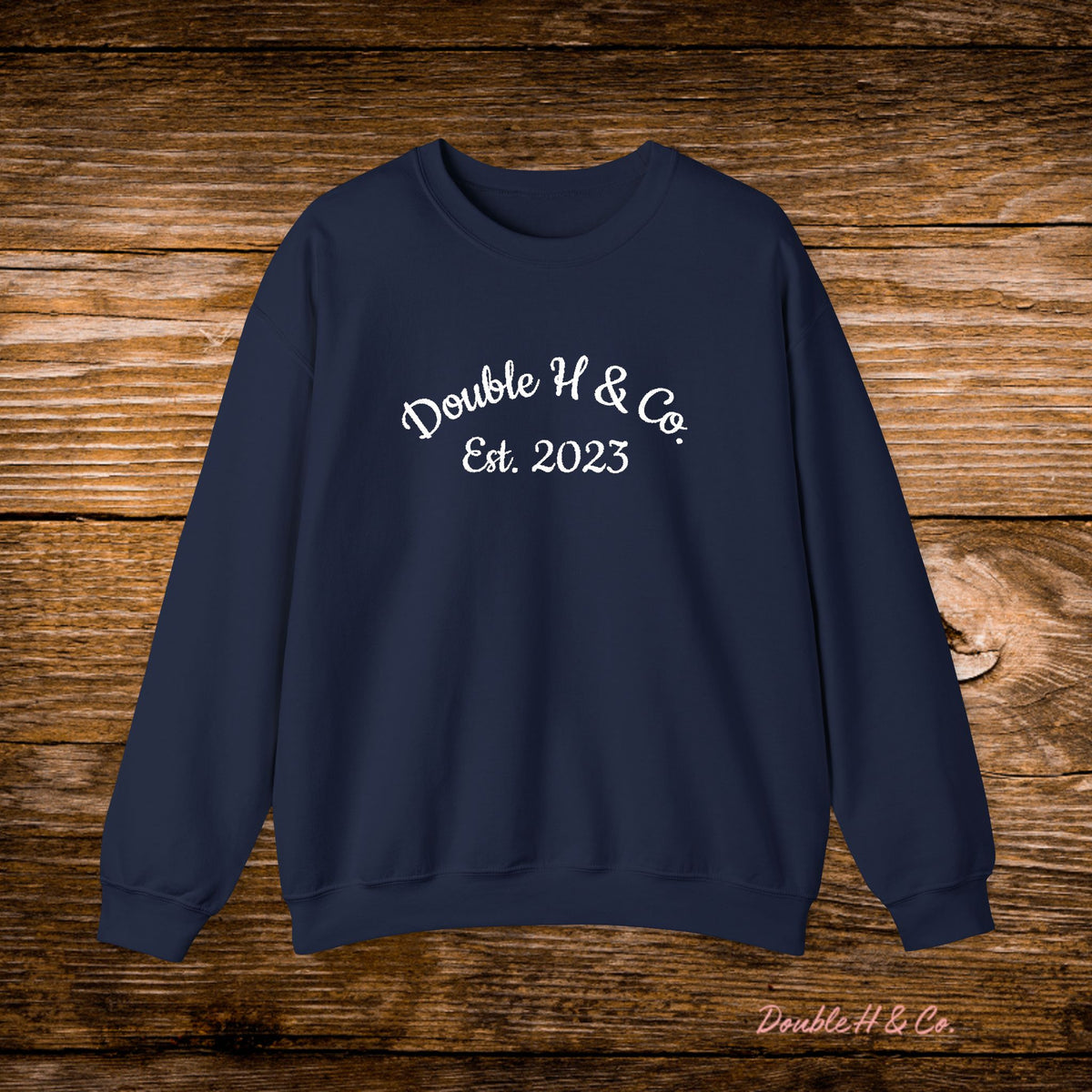 Double H & Co. Embroidered Crewneck - White