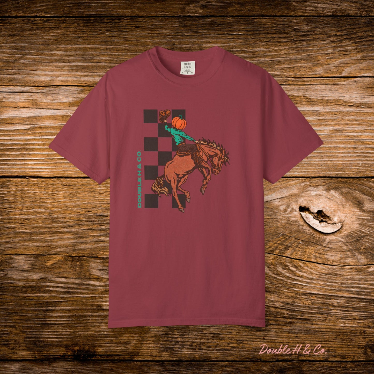 Pumpkin Bucking Horse Tee