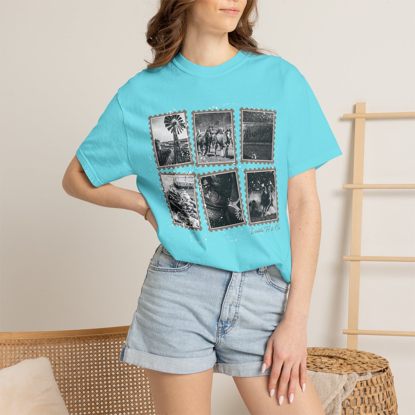 Rustic Postage Stamp Tee