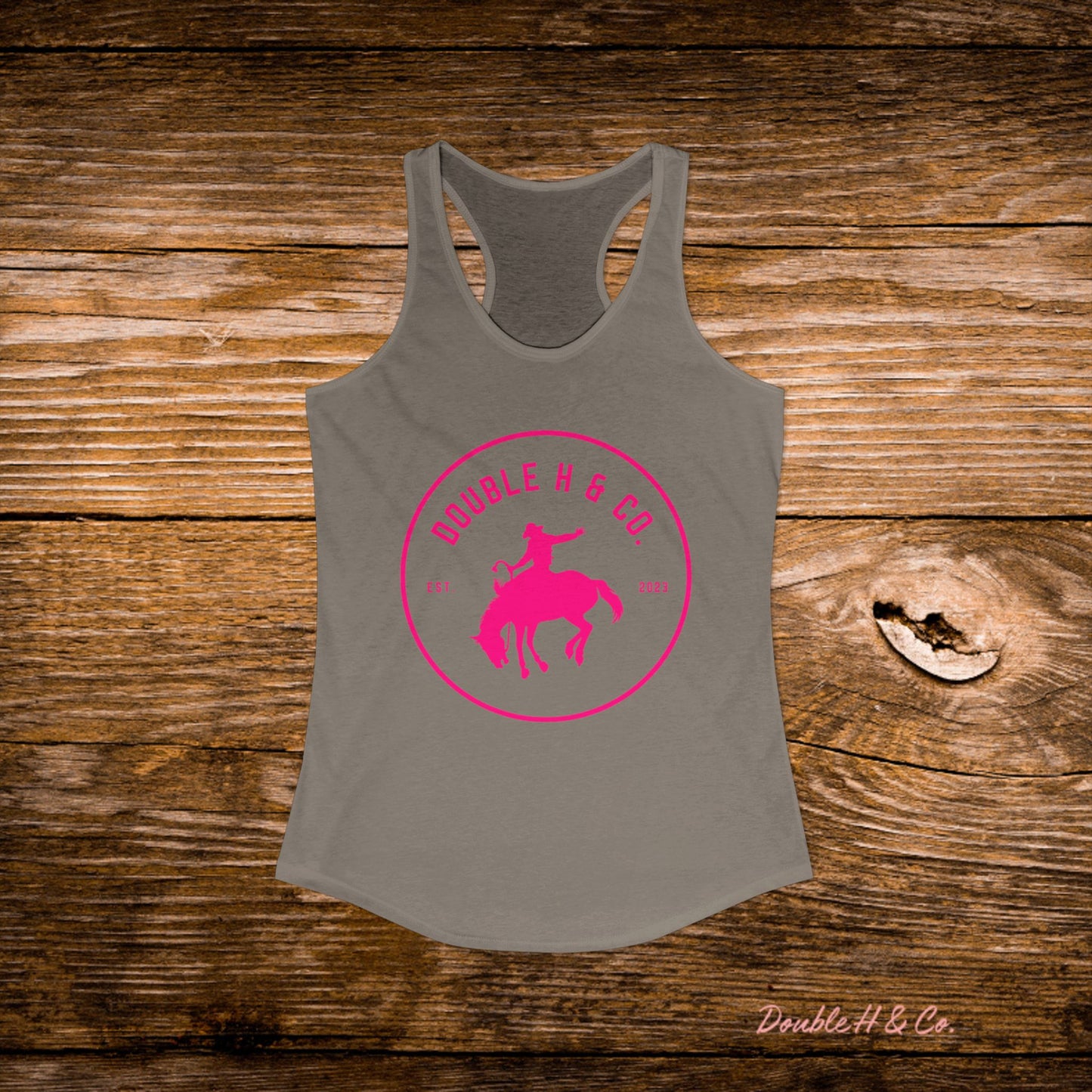 Racerback Tank w/ Hot Pink Logo