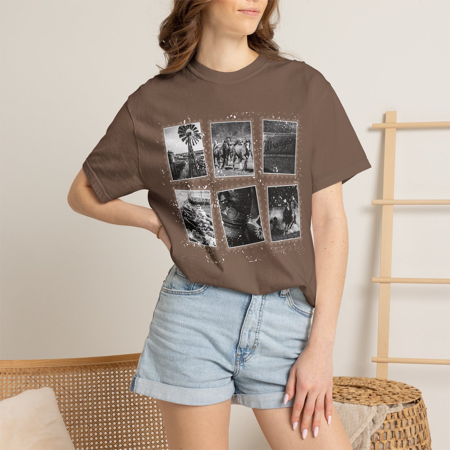 Rustic Postage Stamp Tee