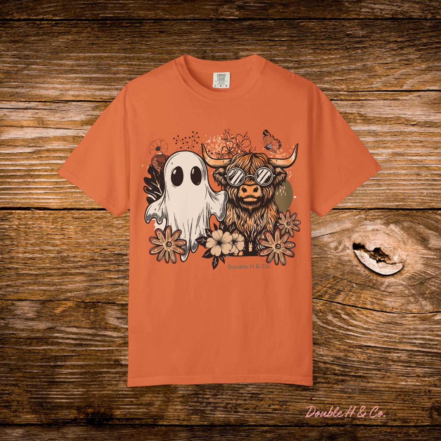 Floral Cow & Ghost Tee