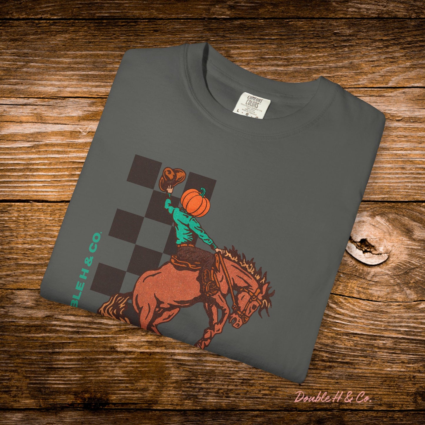 Pumpkin Bucking Horse Tee