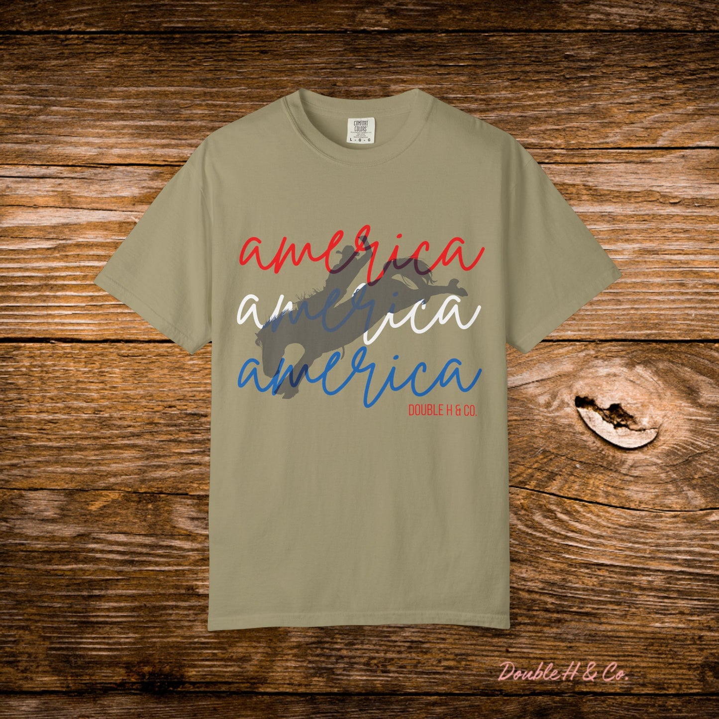 America Bucking Horse Graphic Tee