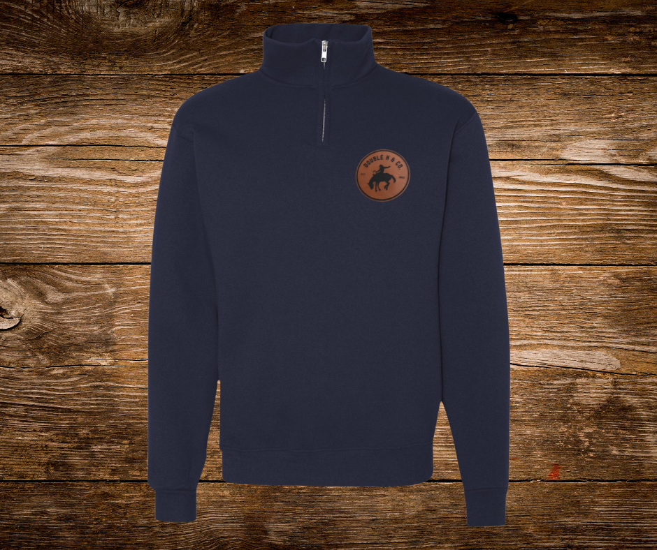 Leather Patch Quarter Zip