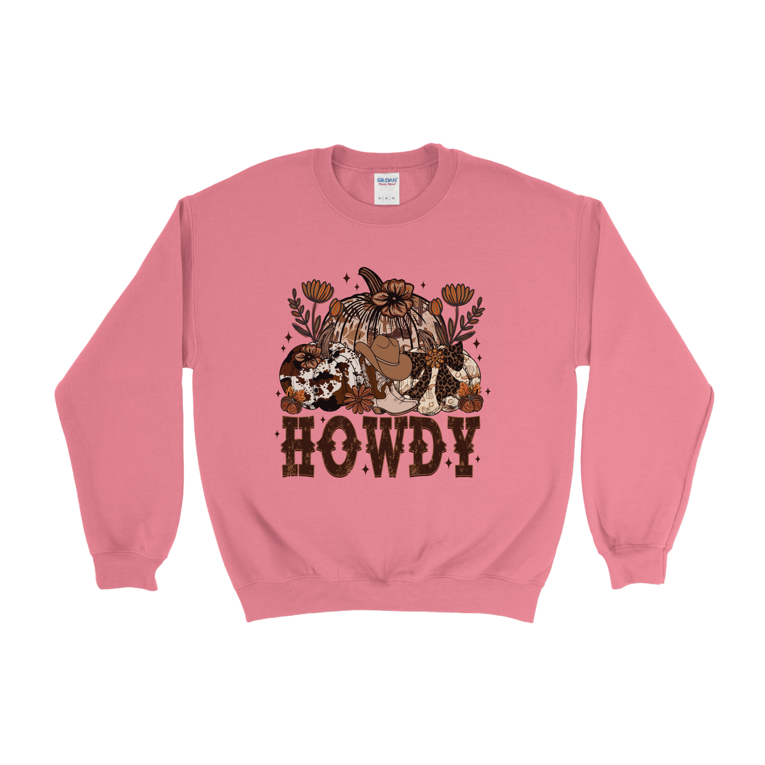 Fall Pumpkin Howdy Cowgirl Crewneck