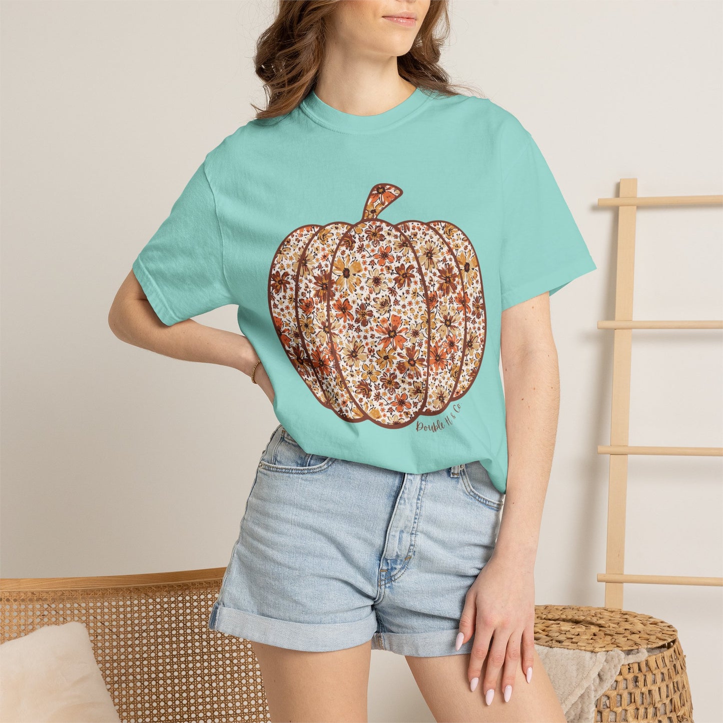 Floral Pumpkin Tee