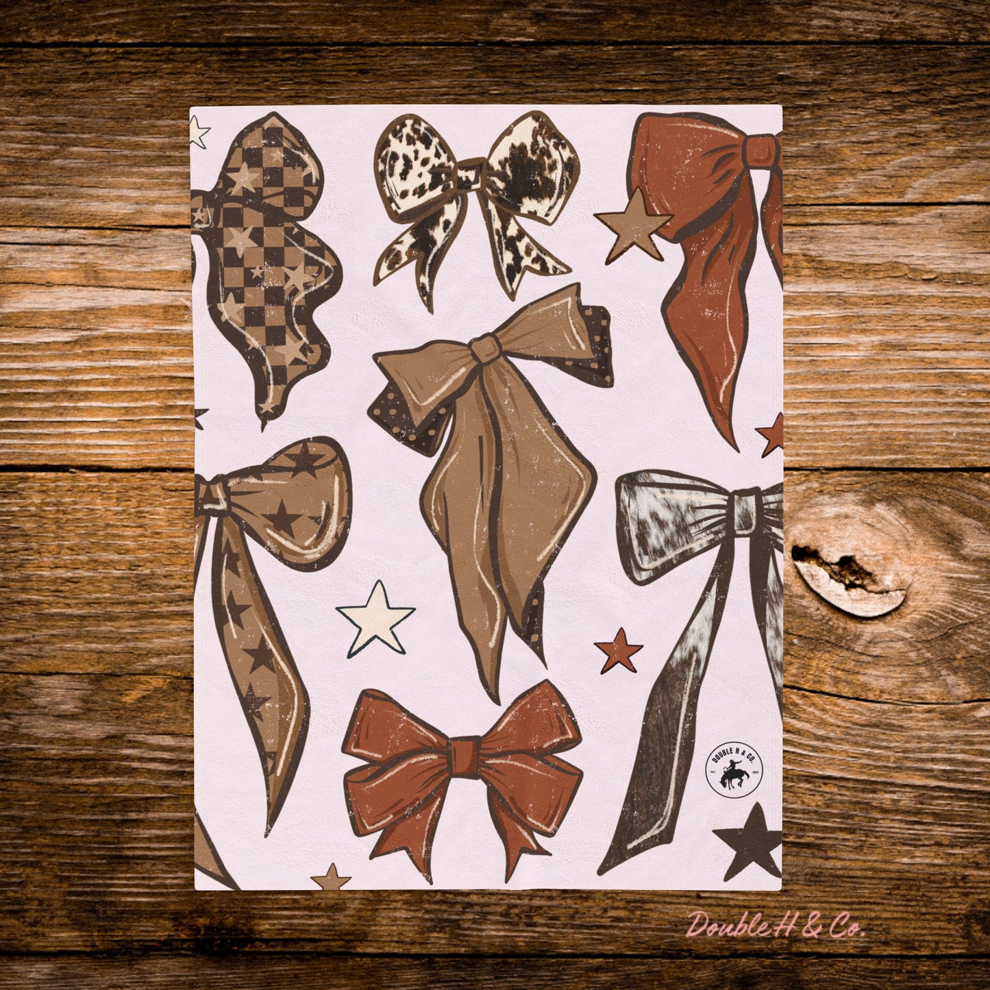 Western Bows Throw Blanket