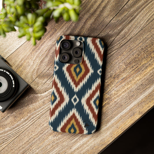 Boho Slim Phone Case — Southwestern Diamond Pattern