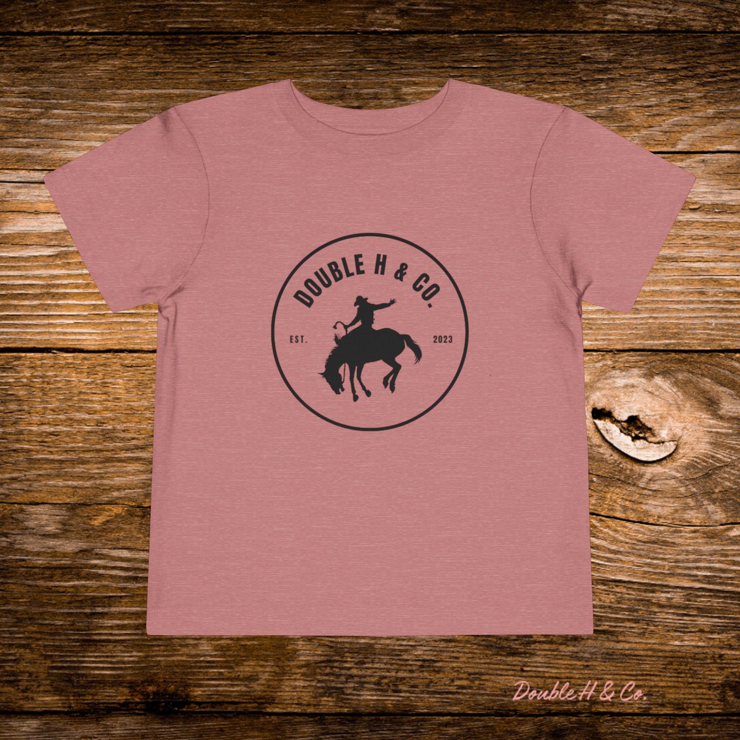 Black Double H & Co Logo Toddler Tee