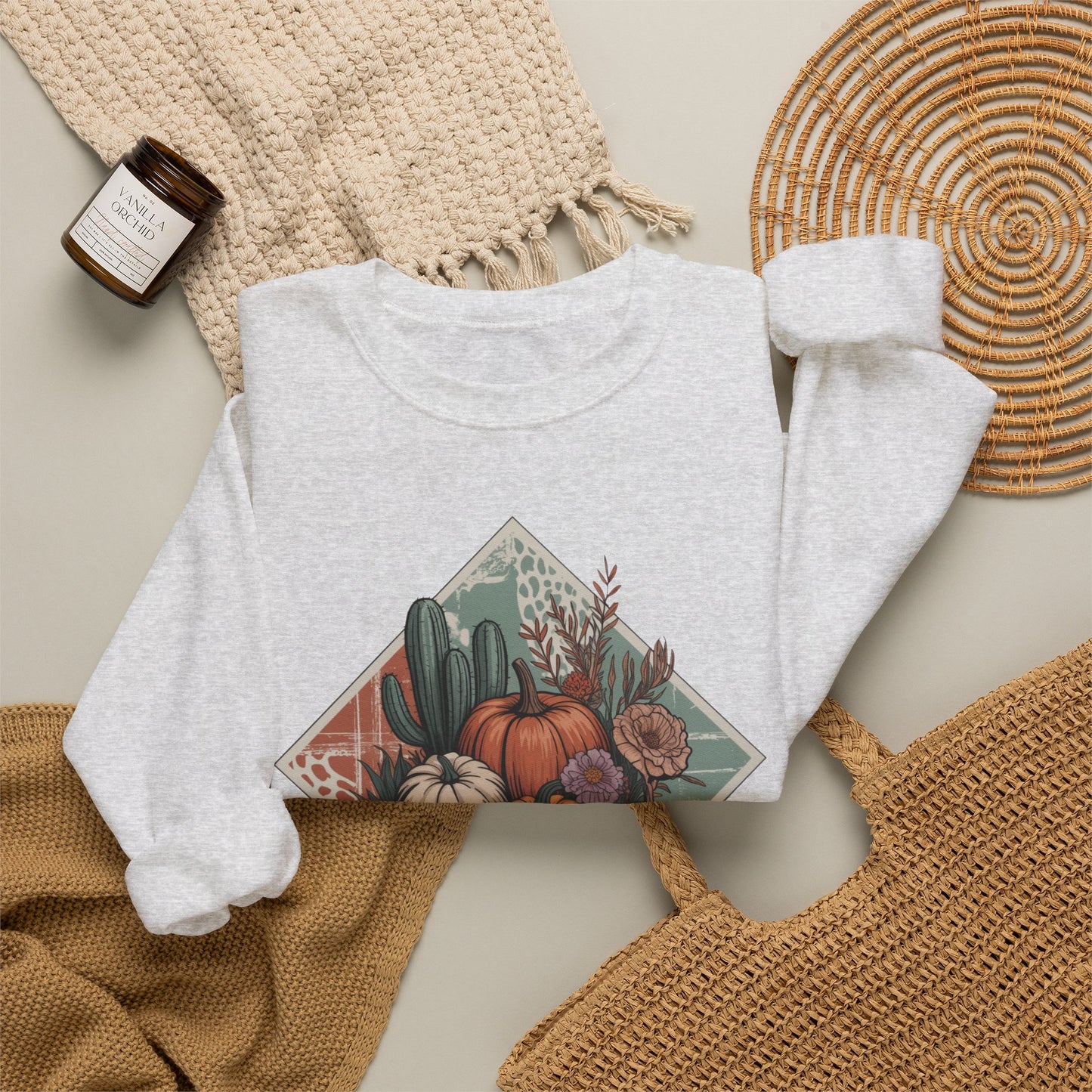 Rustic Fall Pumpkin Crewneck