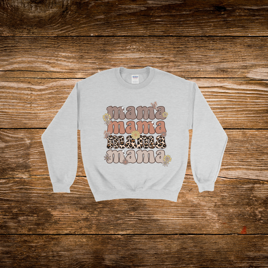 Daisy Cheetah Mama Crewneck