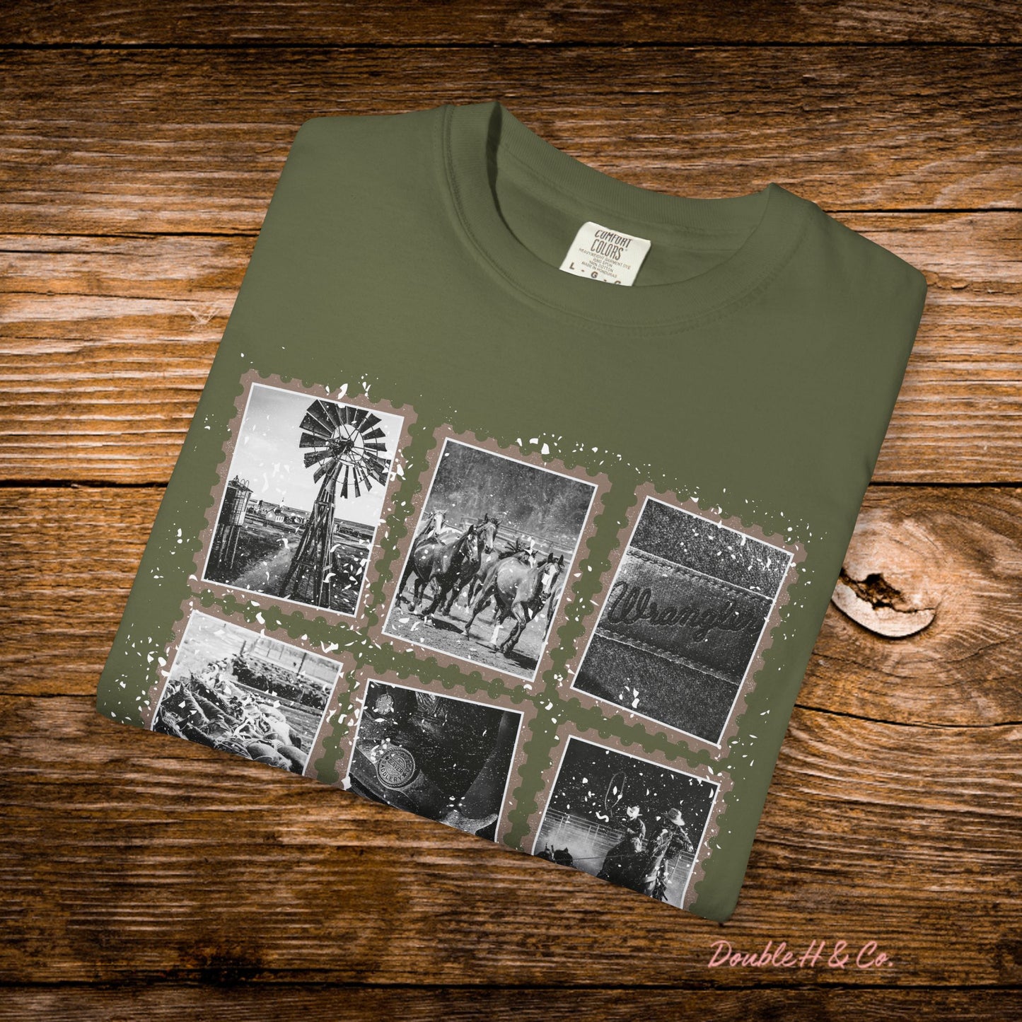 Rustic Postage Stamp Tee