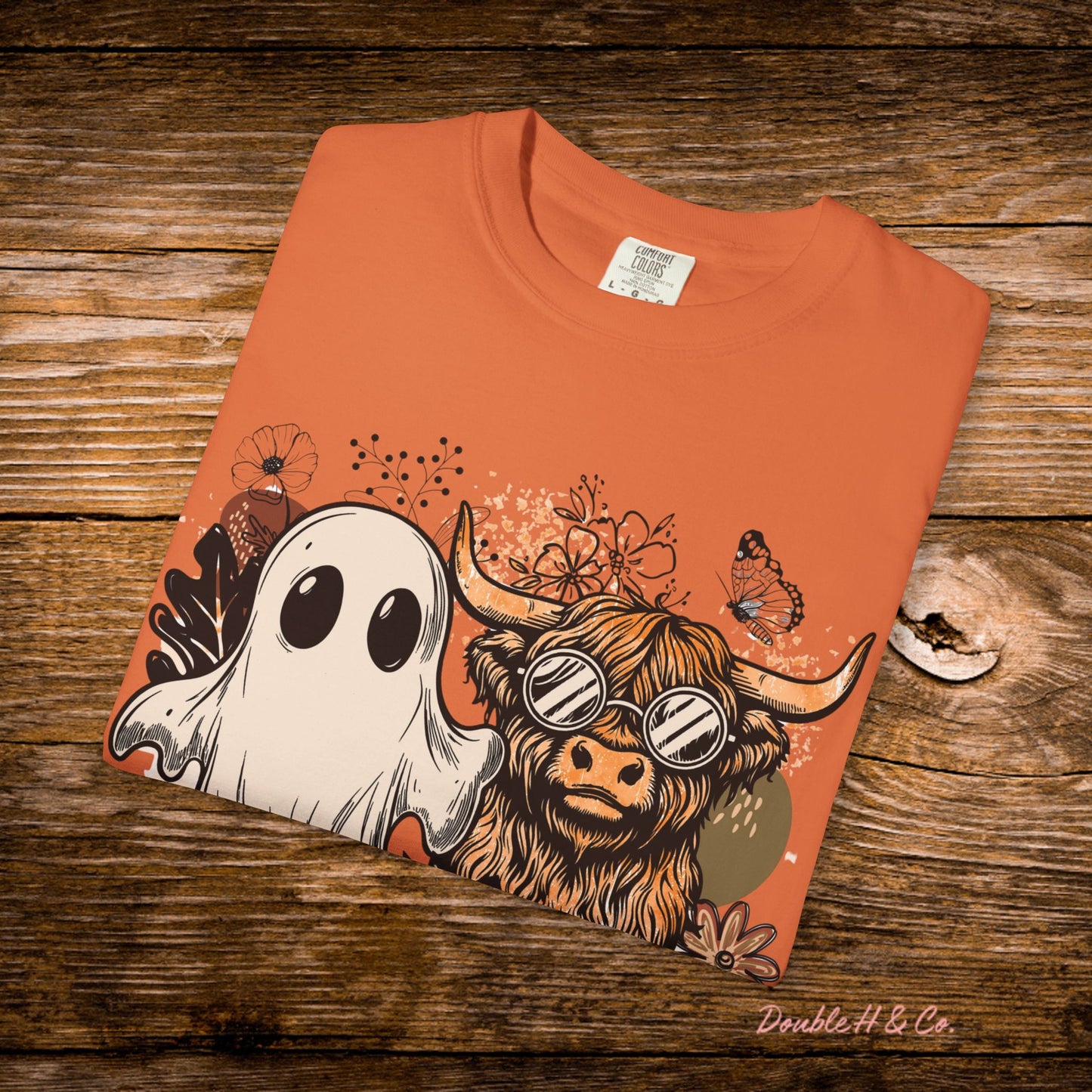 Floral Cow & Ghost Tee