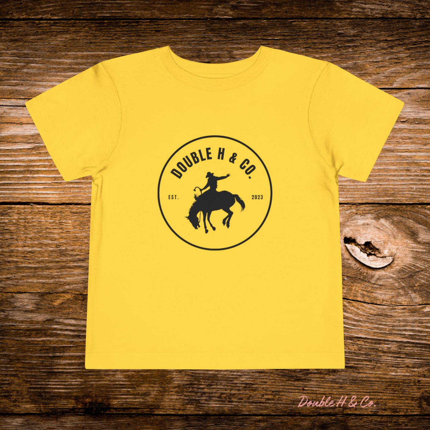 Black Double H & Co Logo Toddler Tee