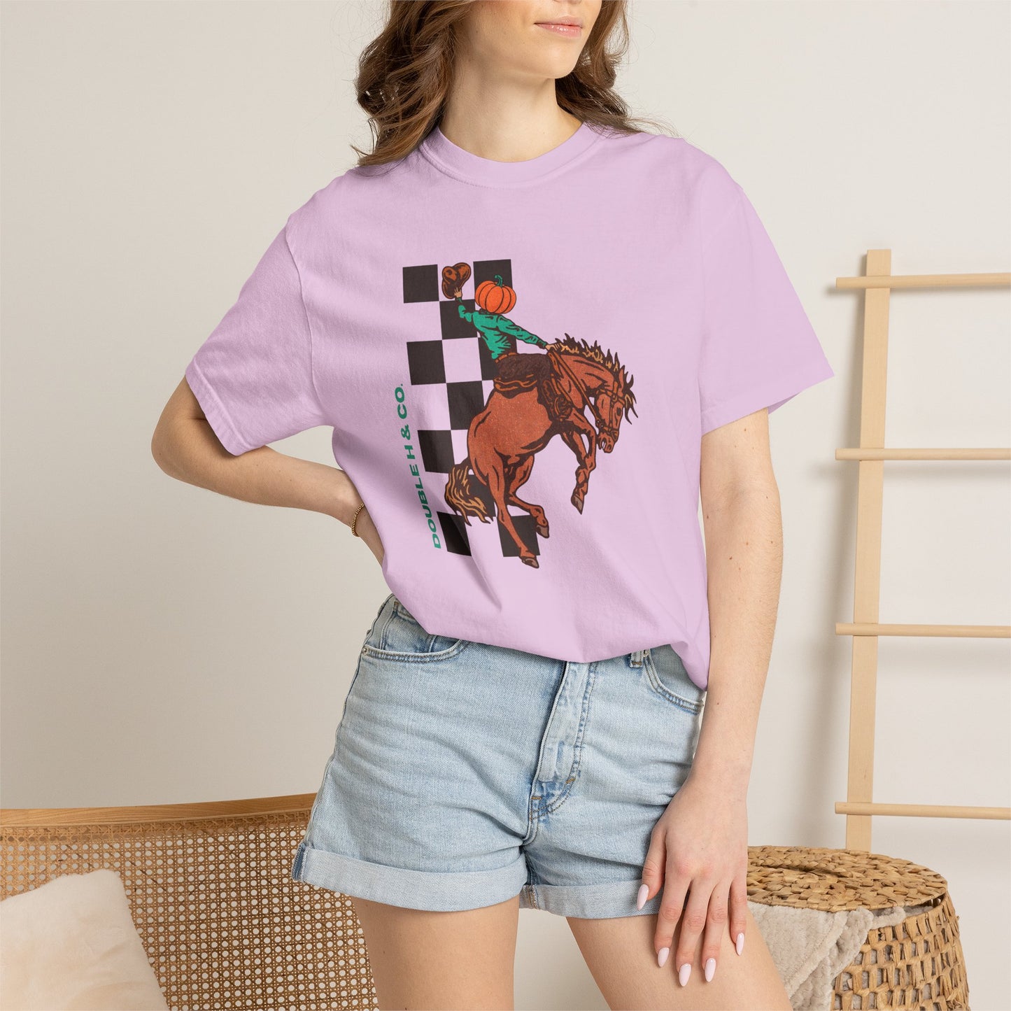 Pumpkin Bucking Horse Tee