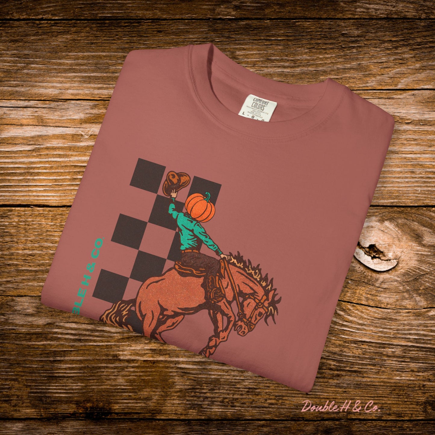 Pumpkin Bucking Horse Tee