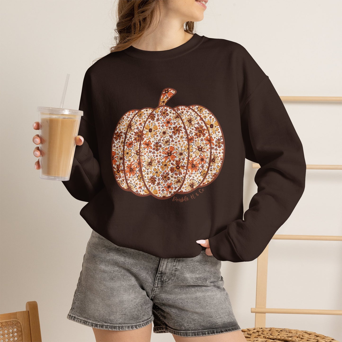 Floral Pumpkin Crewneck