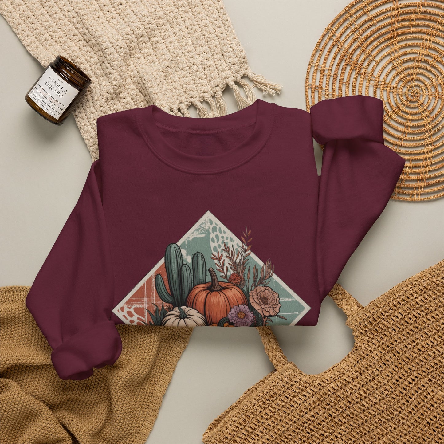 Rustic Fall Pumpkin Crewneck