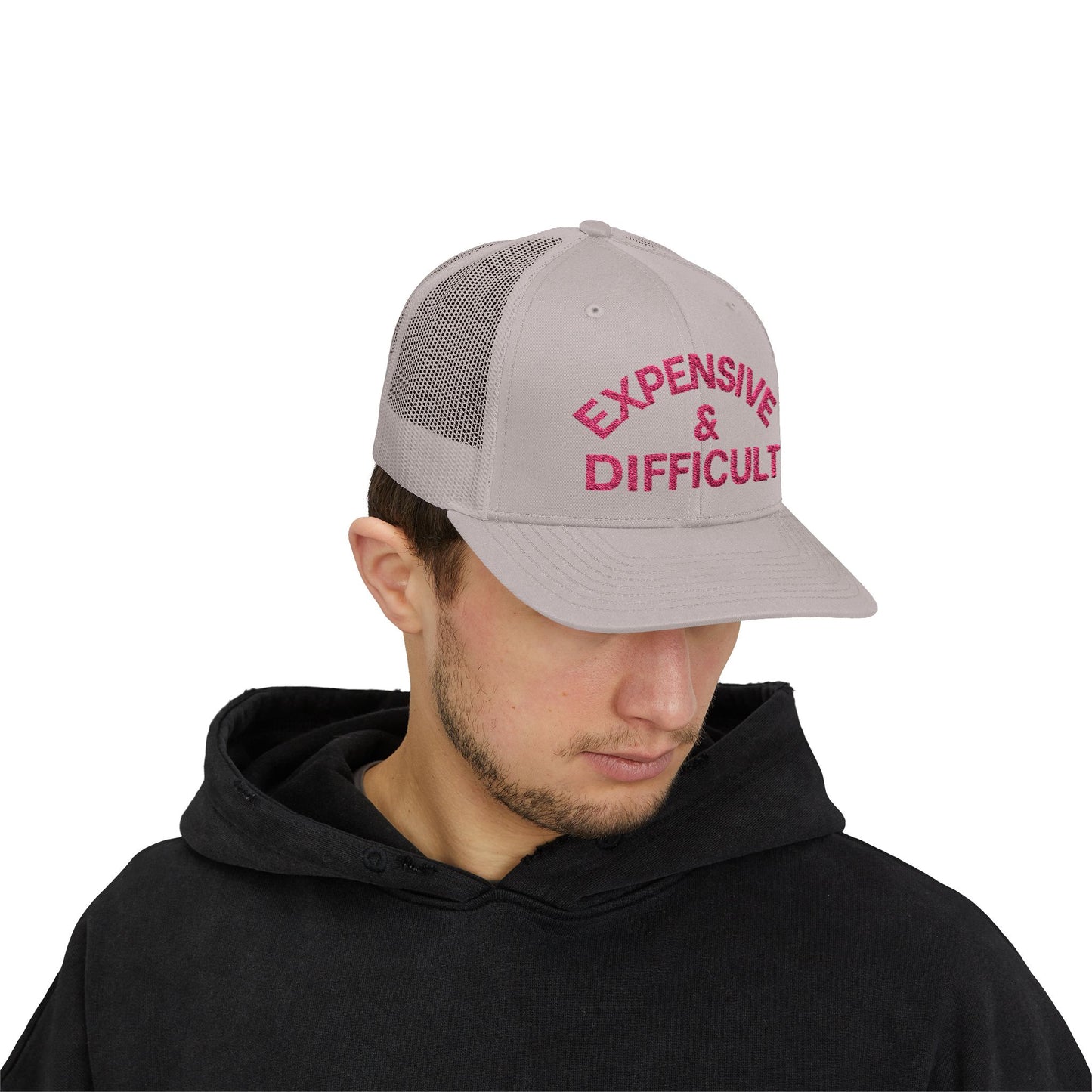 Expensive & Difficult Embroidered Trucker Hat