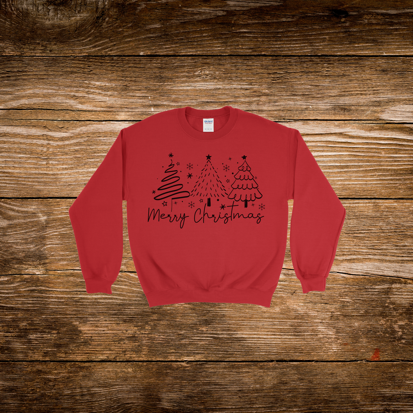 Simple Merry Christmas Tree Crewneck