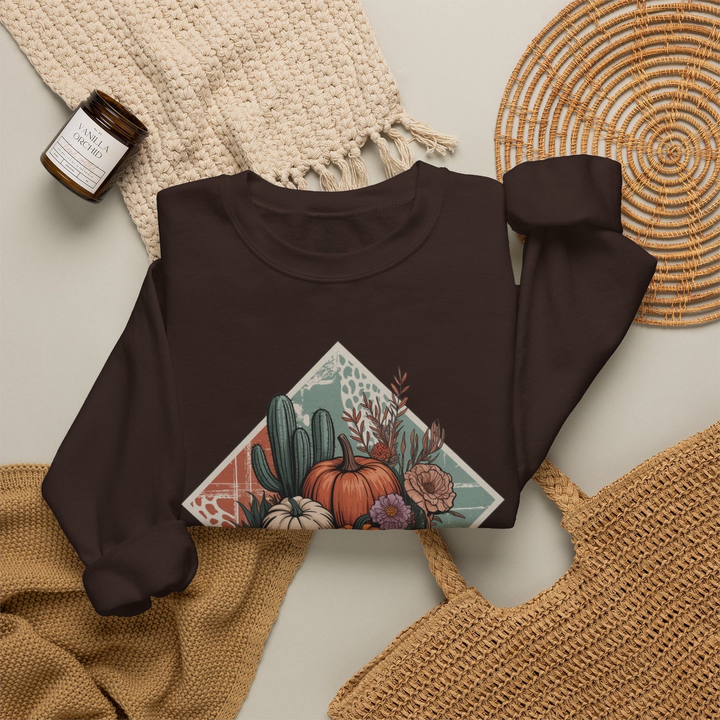 Rustic Fall Pumpkin Crewneck