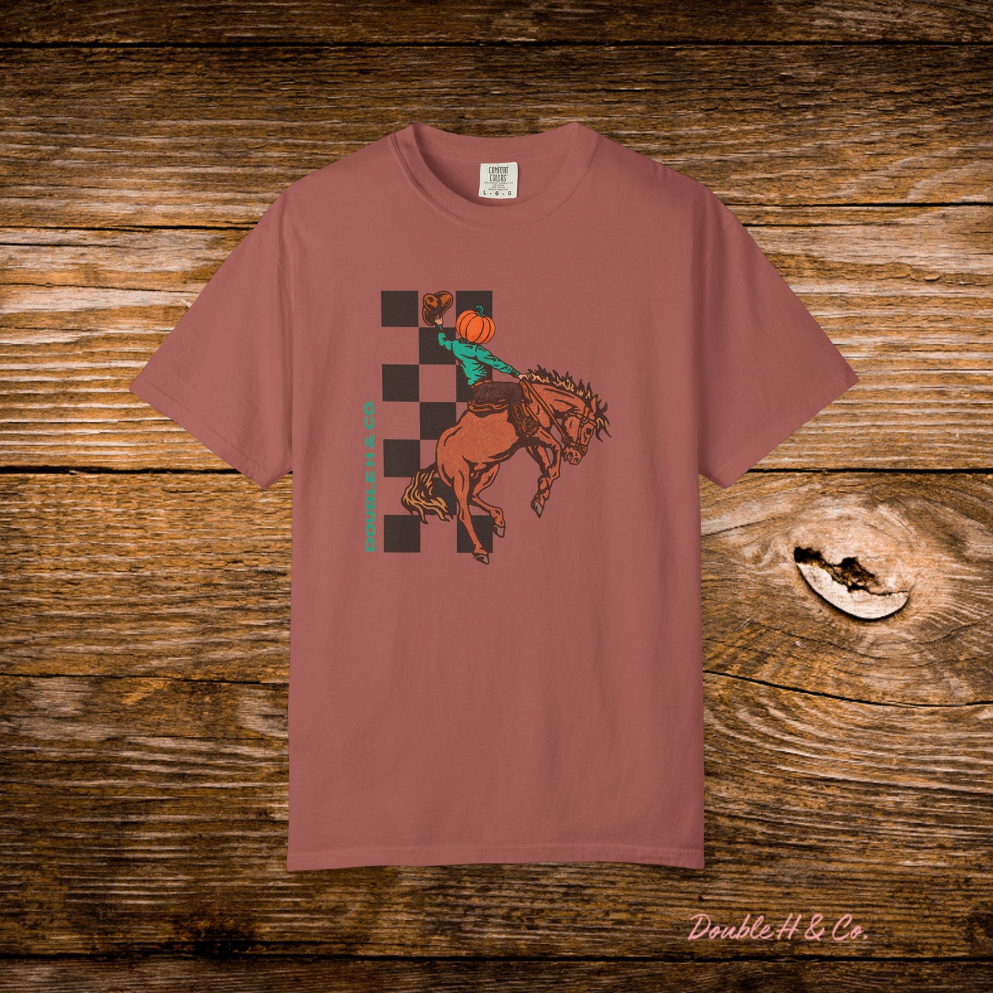 Pumpkin Bucking Horse Tee