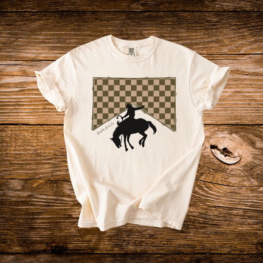 Brown/Tan Checkered Marlboro Tee