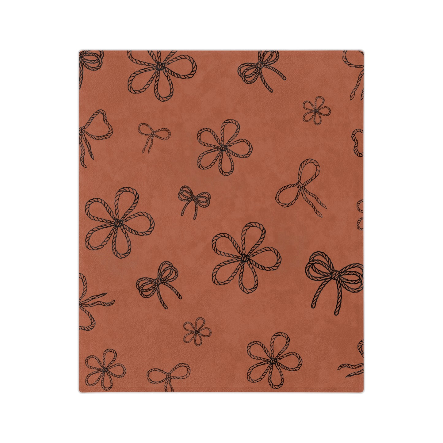 Rope Flowers & Bows Throw Blanket