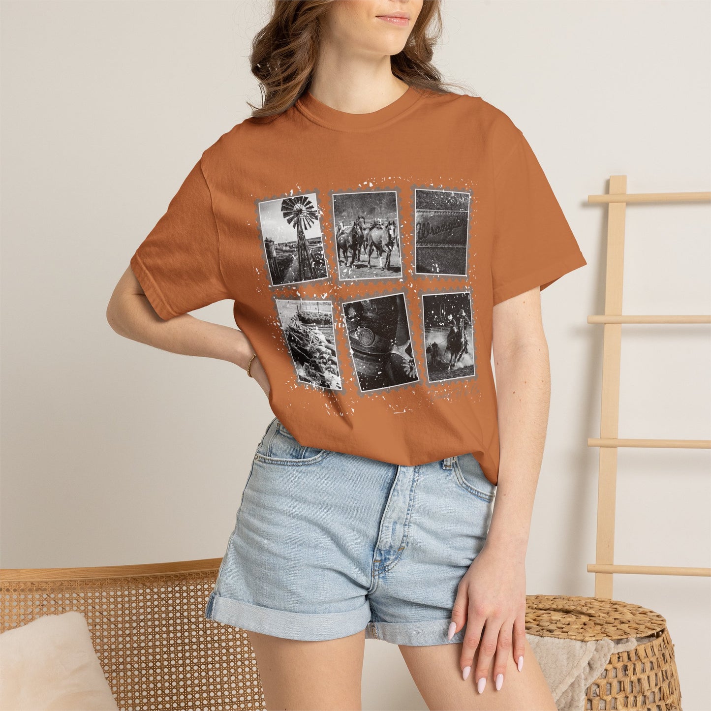 Rustic Postage Stamp Tee