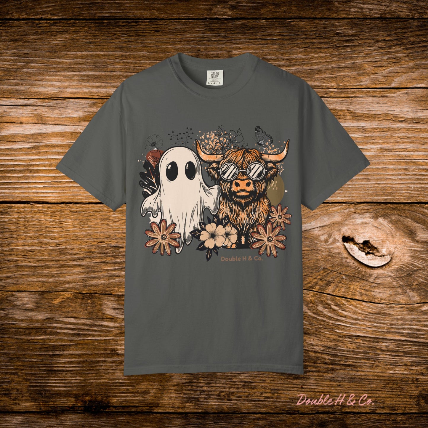 Floral Cow & Ghost Tee