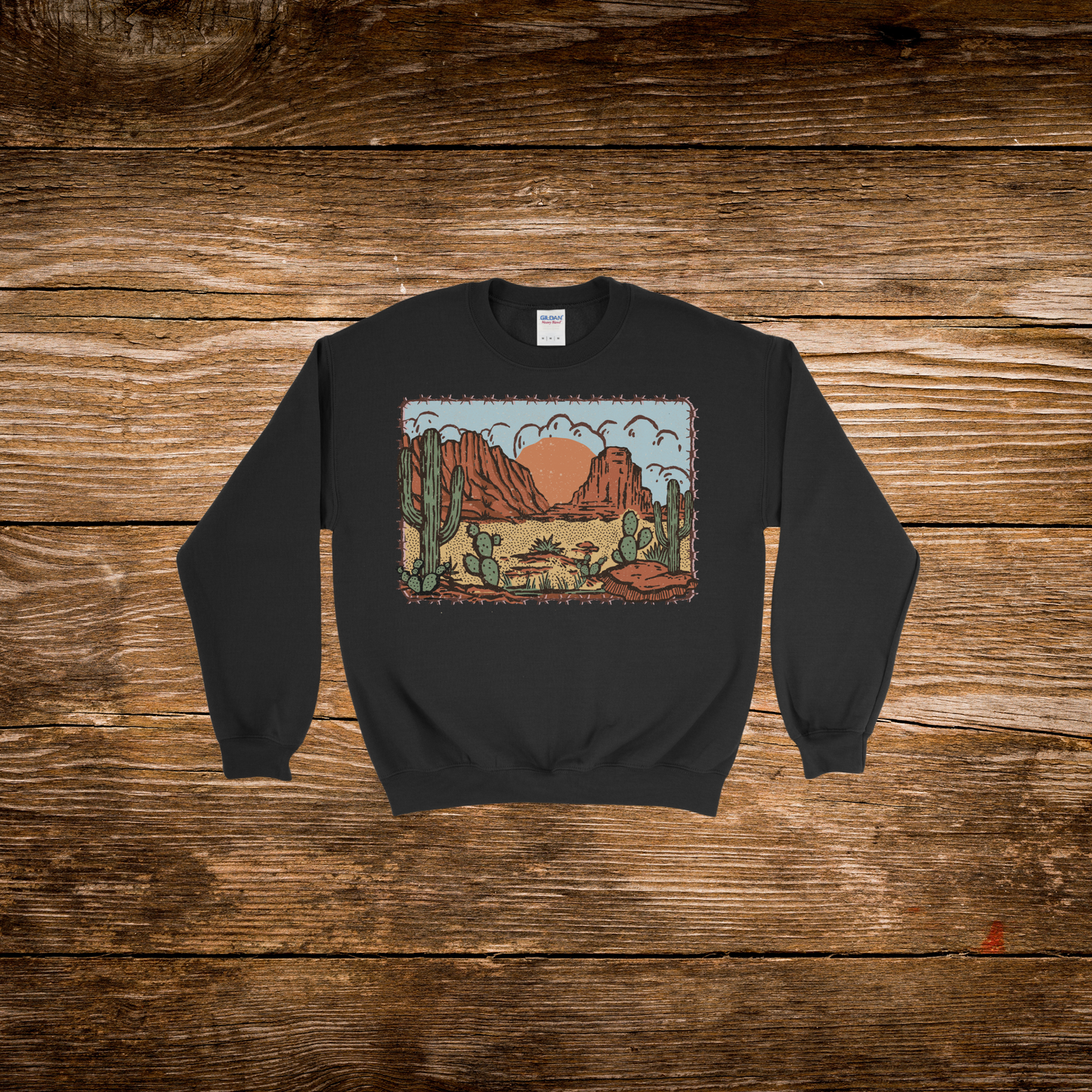 Rustic Desert Postage Crewneck