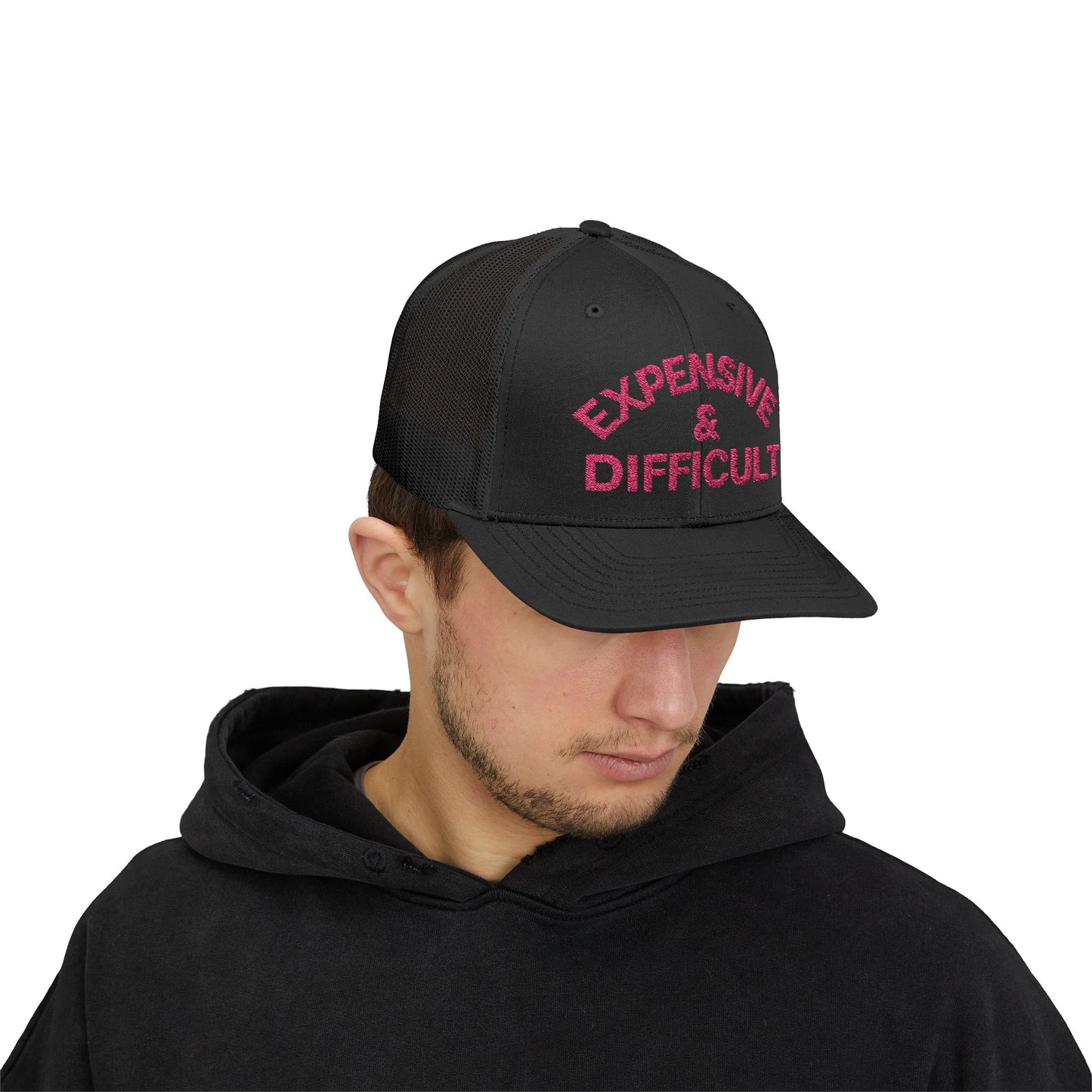 Expensive & Difficult Embroidered Trucker Hat