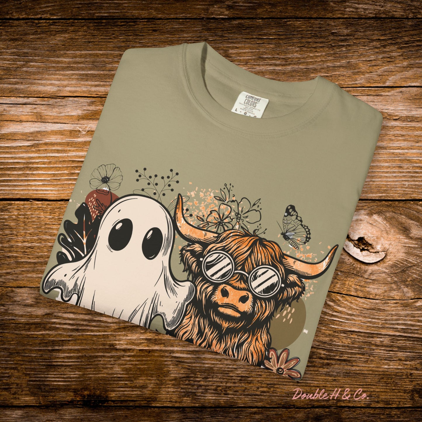 Floral Cow & Ghost Tee