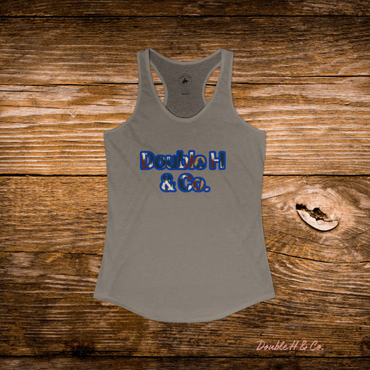 Navy Aztec & Grey Razorback Tank