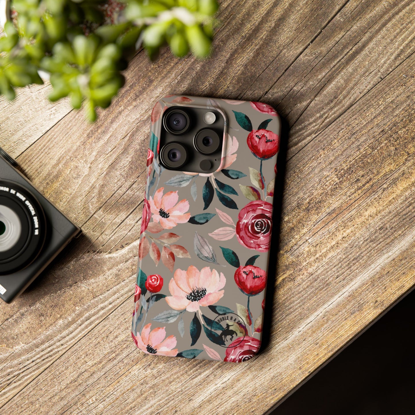Floral Rose Garden Slim Phone Case