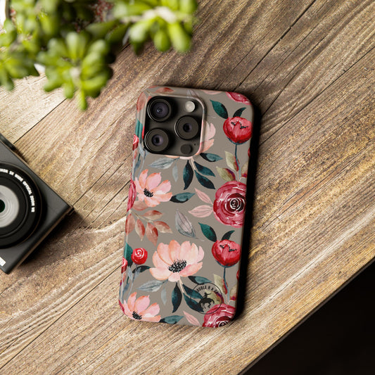 Floral Rose Garden Slim Phone Case