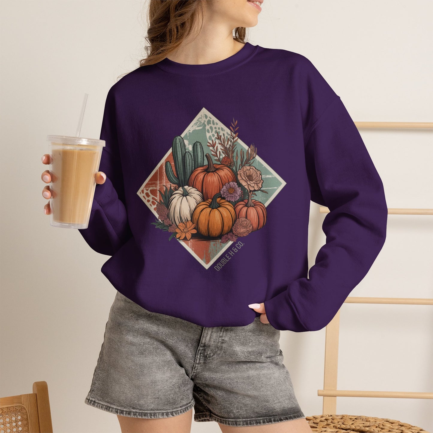 Rustic Fall Pumpkin Crewneck