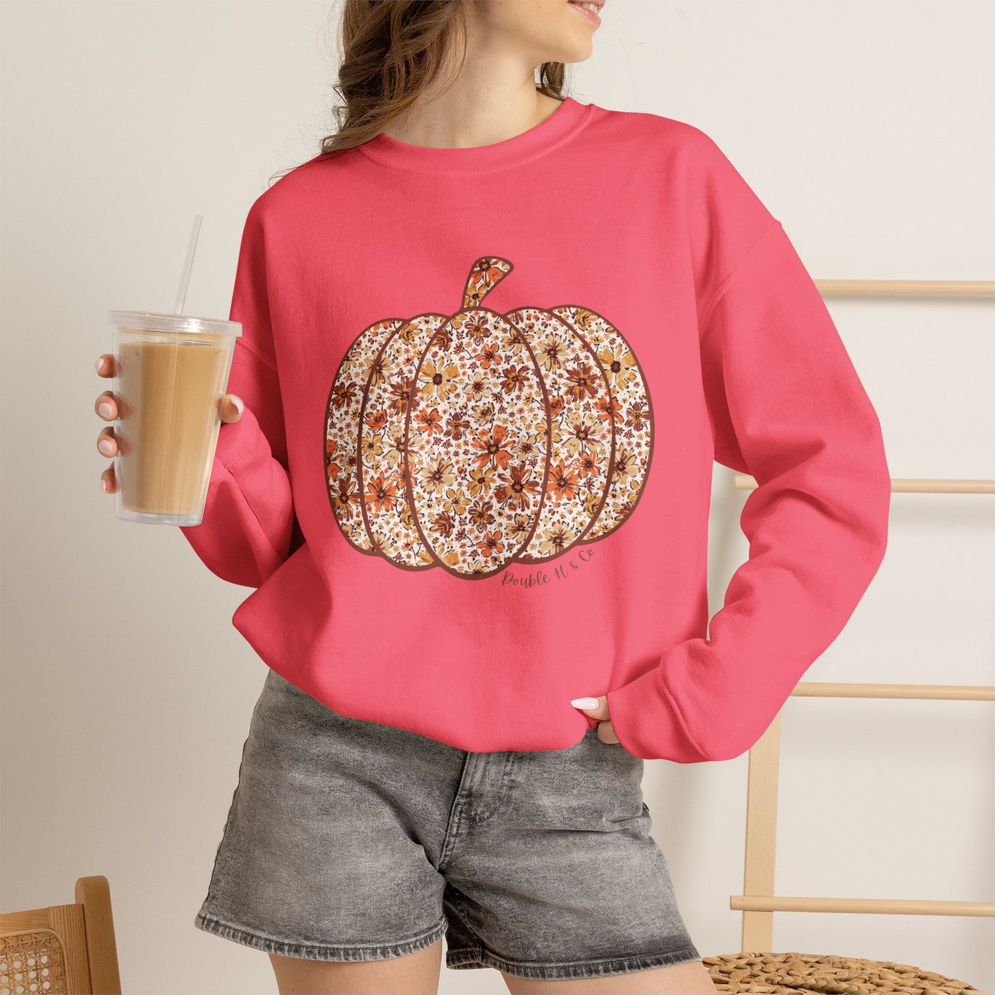 Floral Pumpkin Crewneck