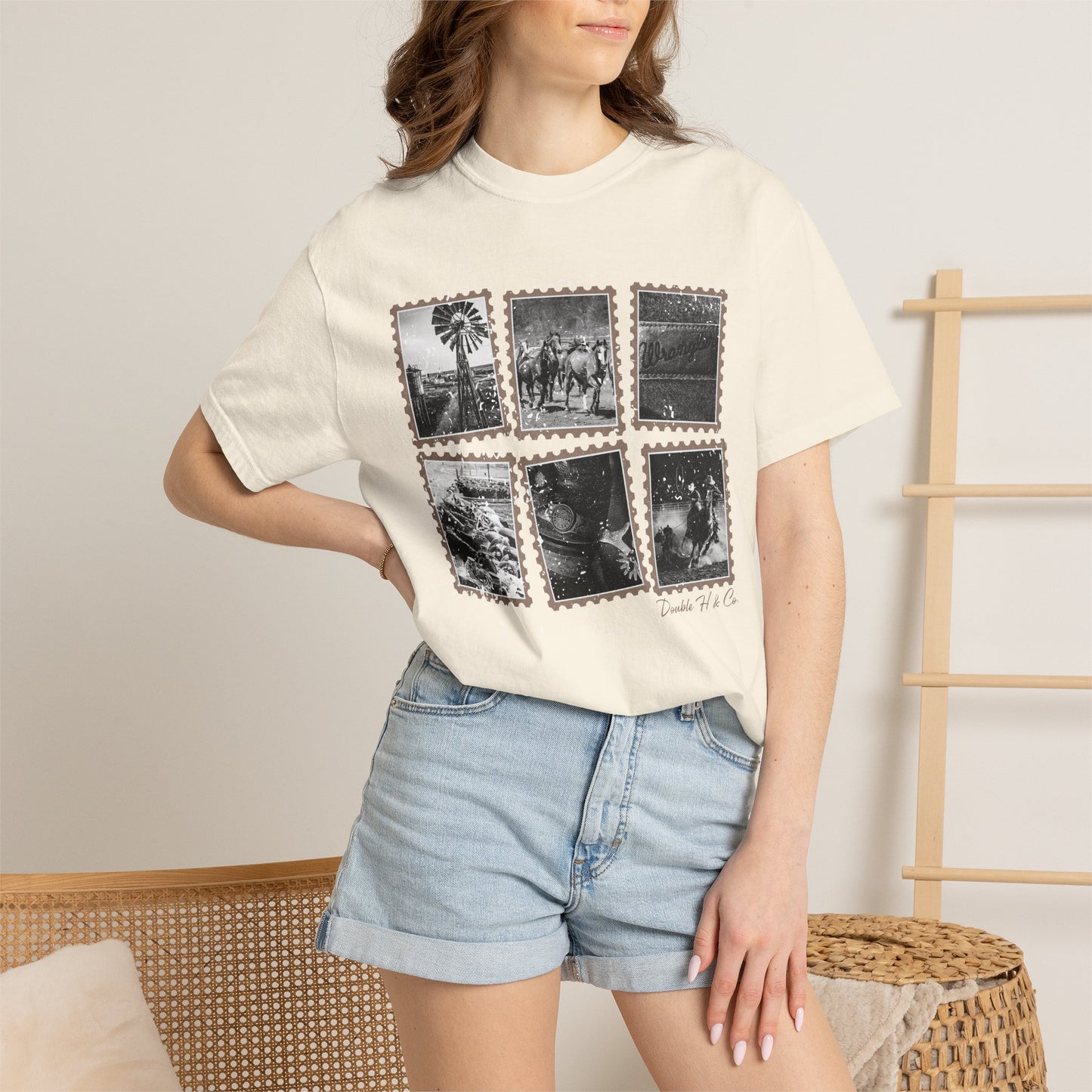 Rustic Postage Stamp Tee