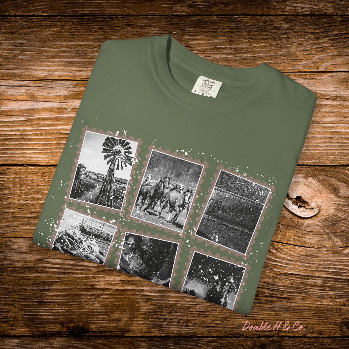 Rustic Postage Stamp Tee