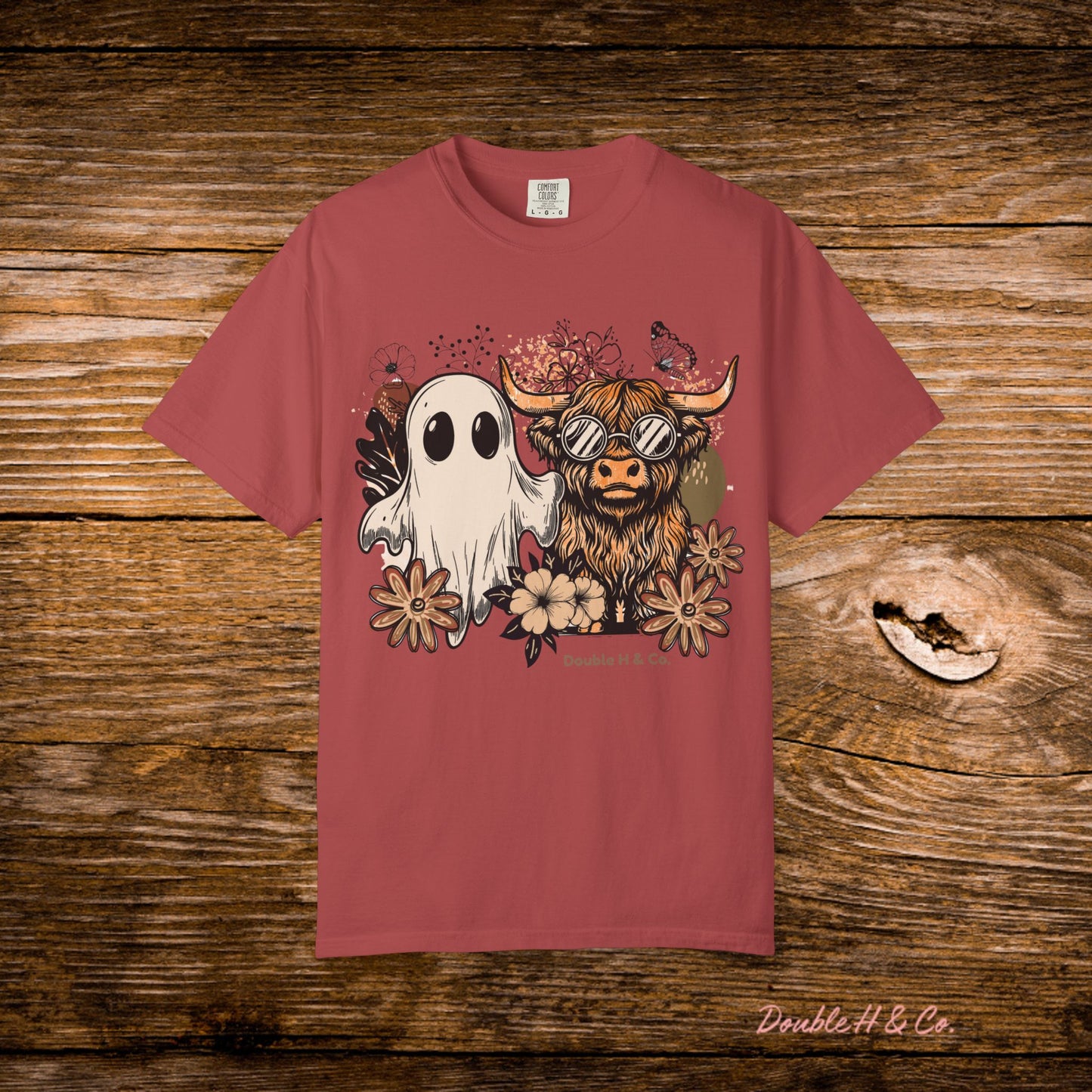 Floral Cow & Ghost Tee