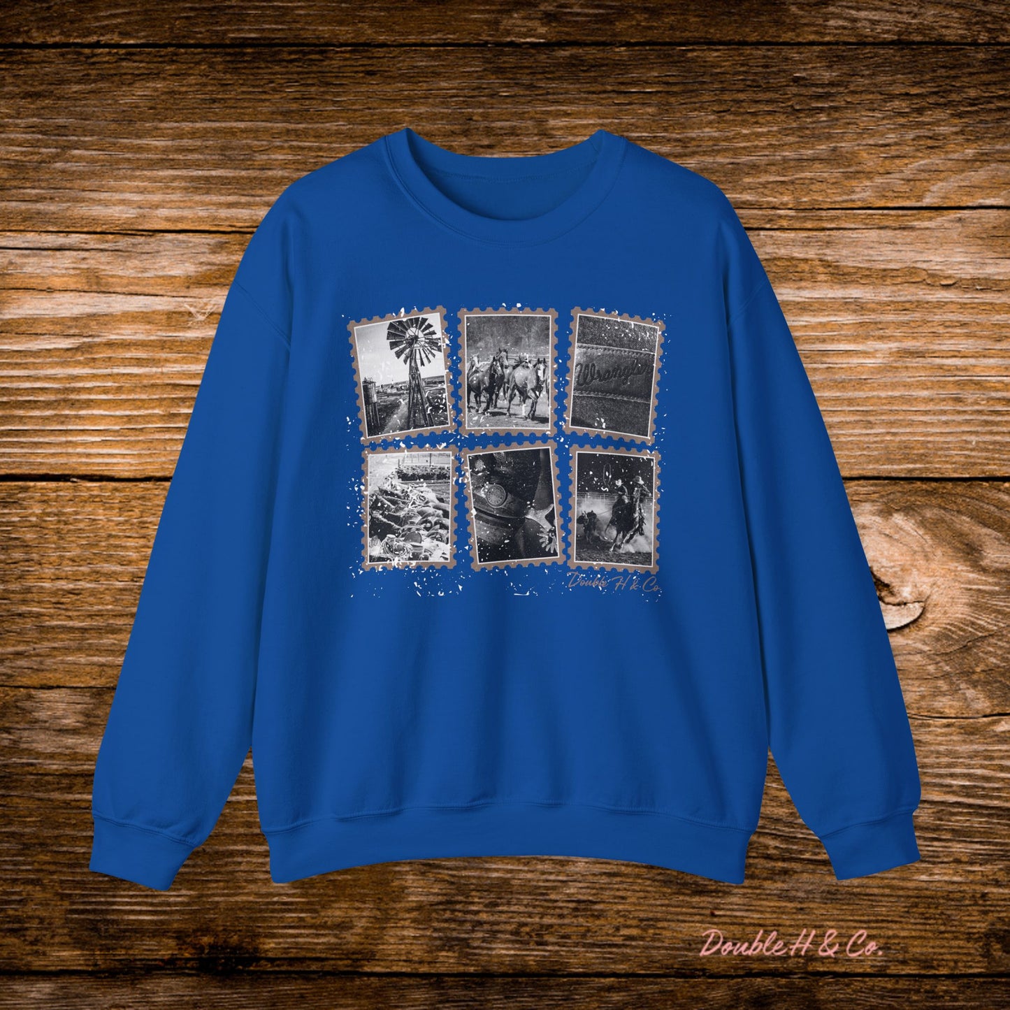 Rustic Postage Stamp Crewneck