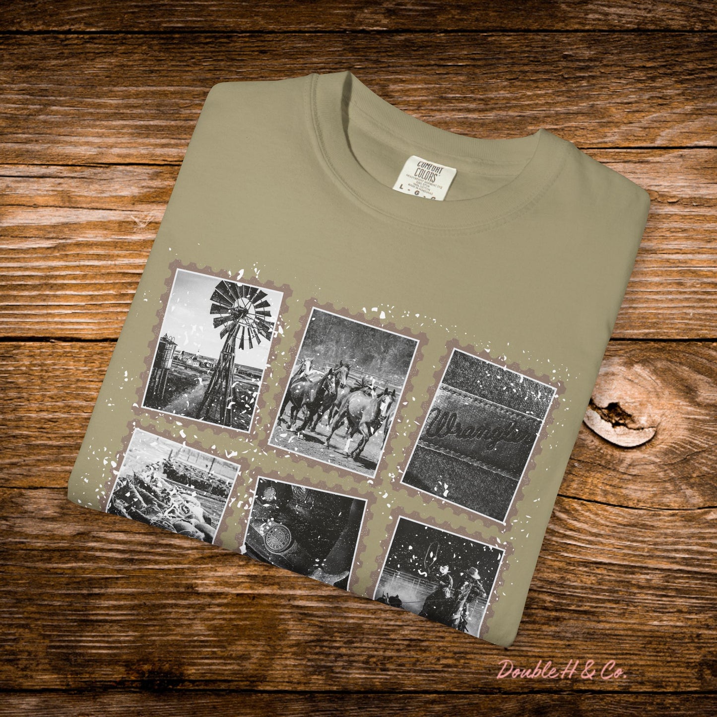 Rustic Postage Stamp Tee